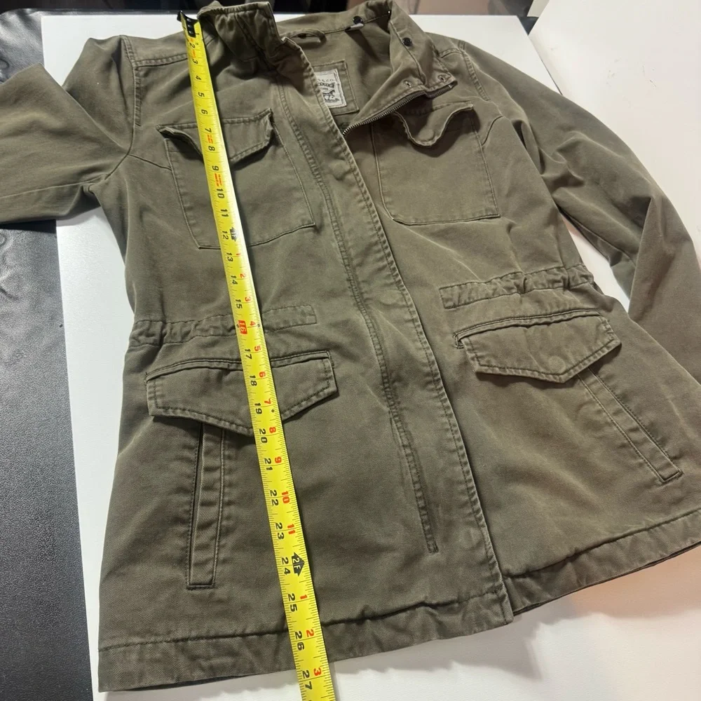 Vintage Levis Women’s Sz Olive Green Cotton Military Field Jacket Utility Coat - Picture 4 of 9